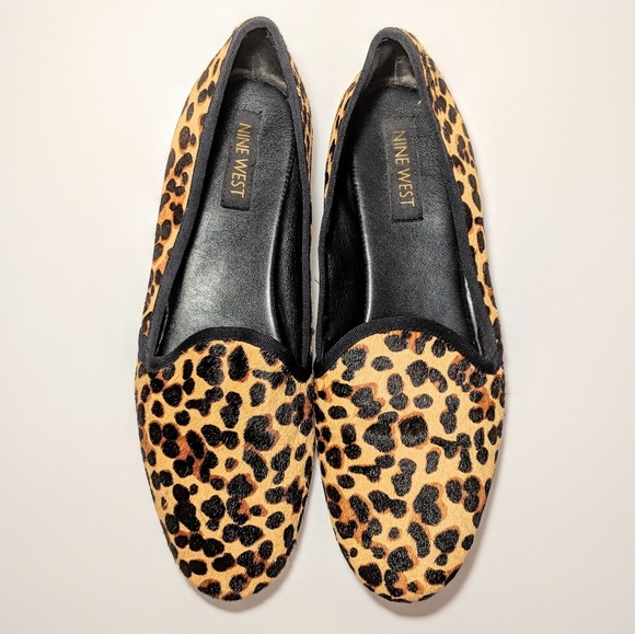 Nine West Leopard Print Cowhide Loafers - Picture 3 of 7